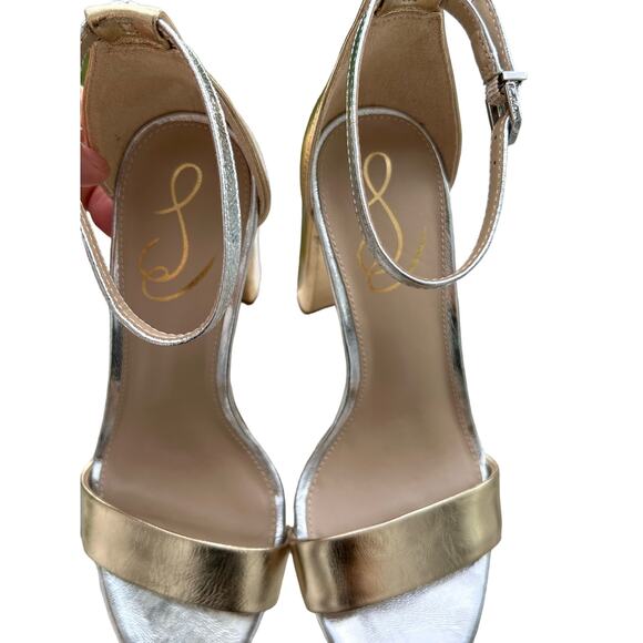 Sam Edelman Gold and Silver Heels - Picture 7 of 11